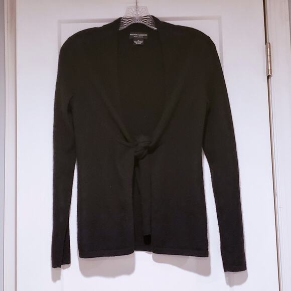 Sutton Cashmere Tie Front Cardigan - Picture 1 of 4